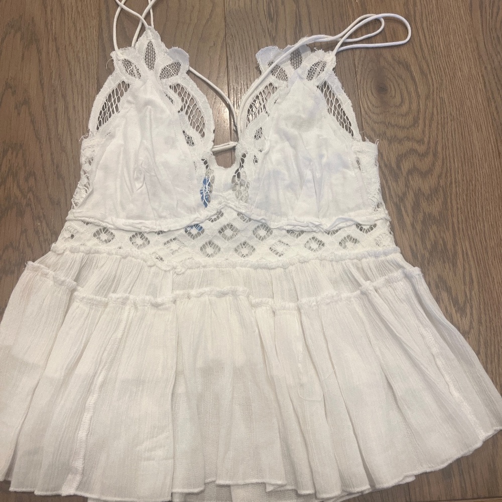 free people white top